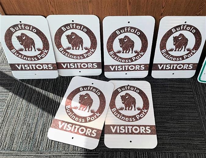 Breeze Property Management visitor sign